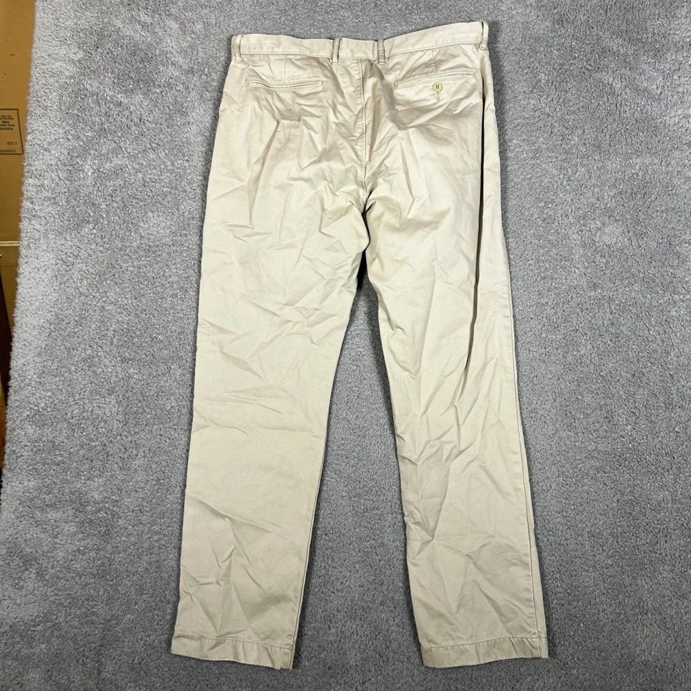 J Crew Chino Pants Mens 35x32 Broken In Khaki‎ Chino Cotton Casual Formal 1040